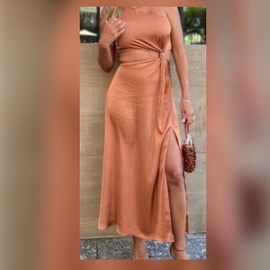 💫 Satin One Shoulder Dress